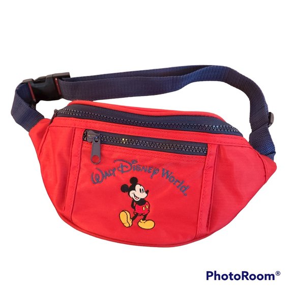 Disney Accessories Walt Disney World Red Fanny Pack Vintage Likenew